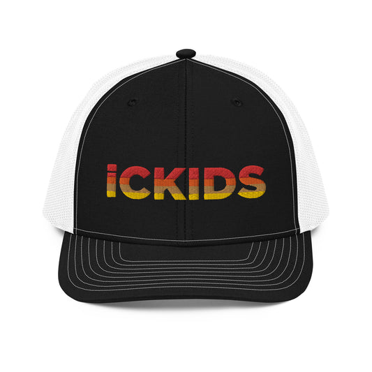 icKids Orange Gradient Embroidered Trucker Hat