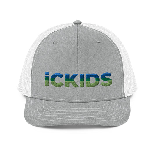 icKids Green Gradient Embroidered Trucker Hat