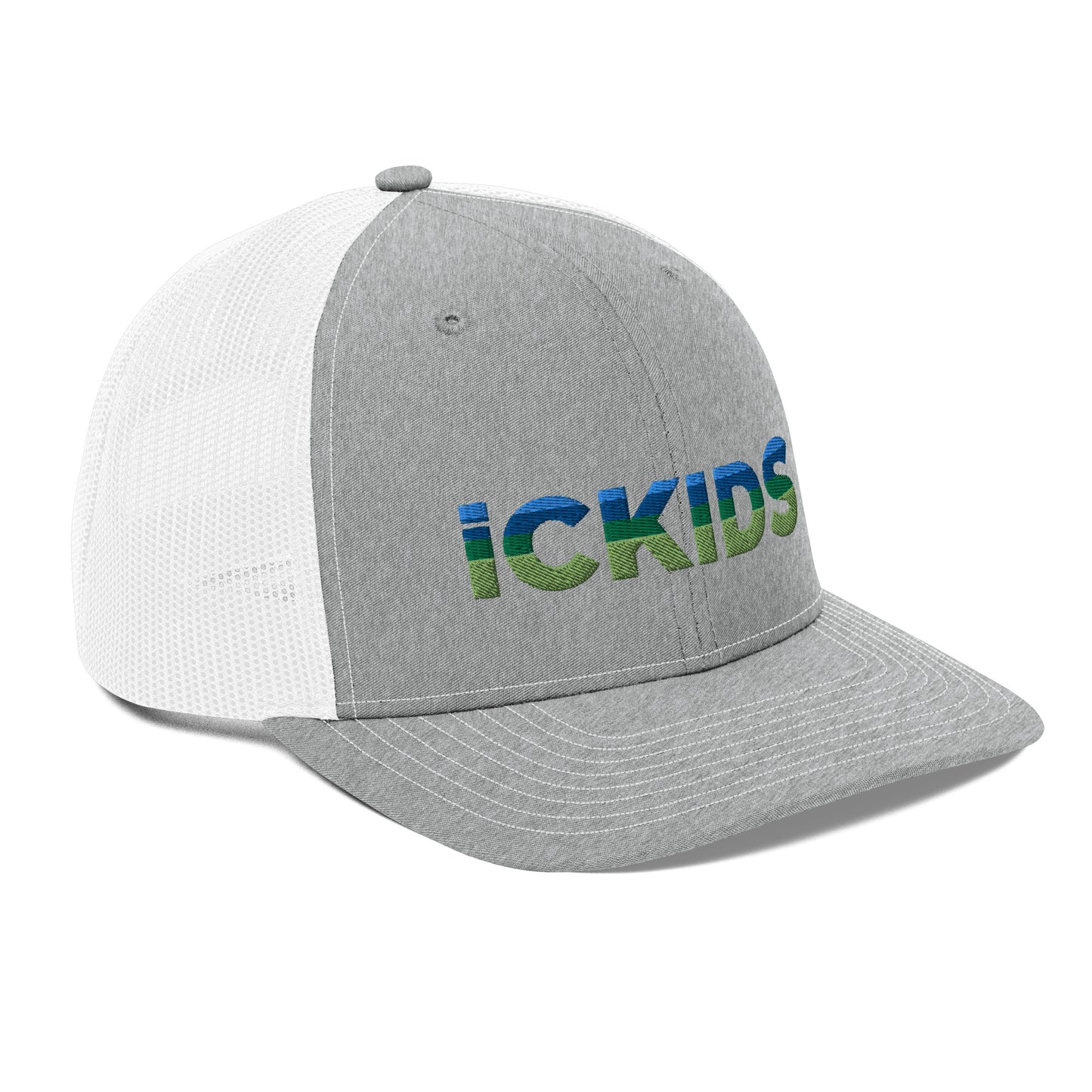 icKids Green Gradient Embroidered Trucker Hat