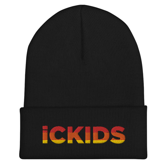 icKids Orange Gradient Embroidered Beanie