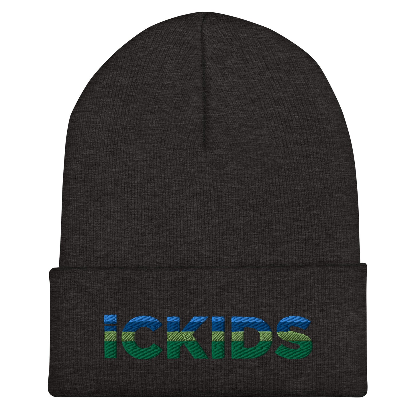 icKids Green Gradient Embroidered Beanie