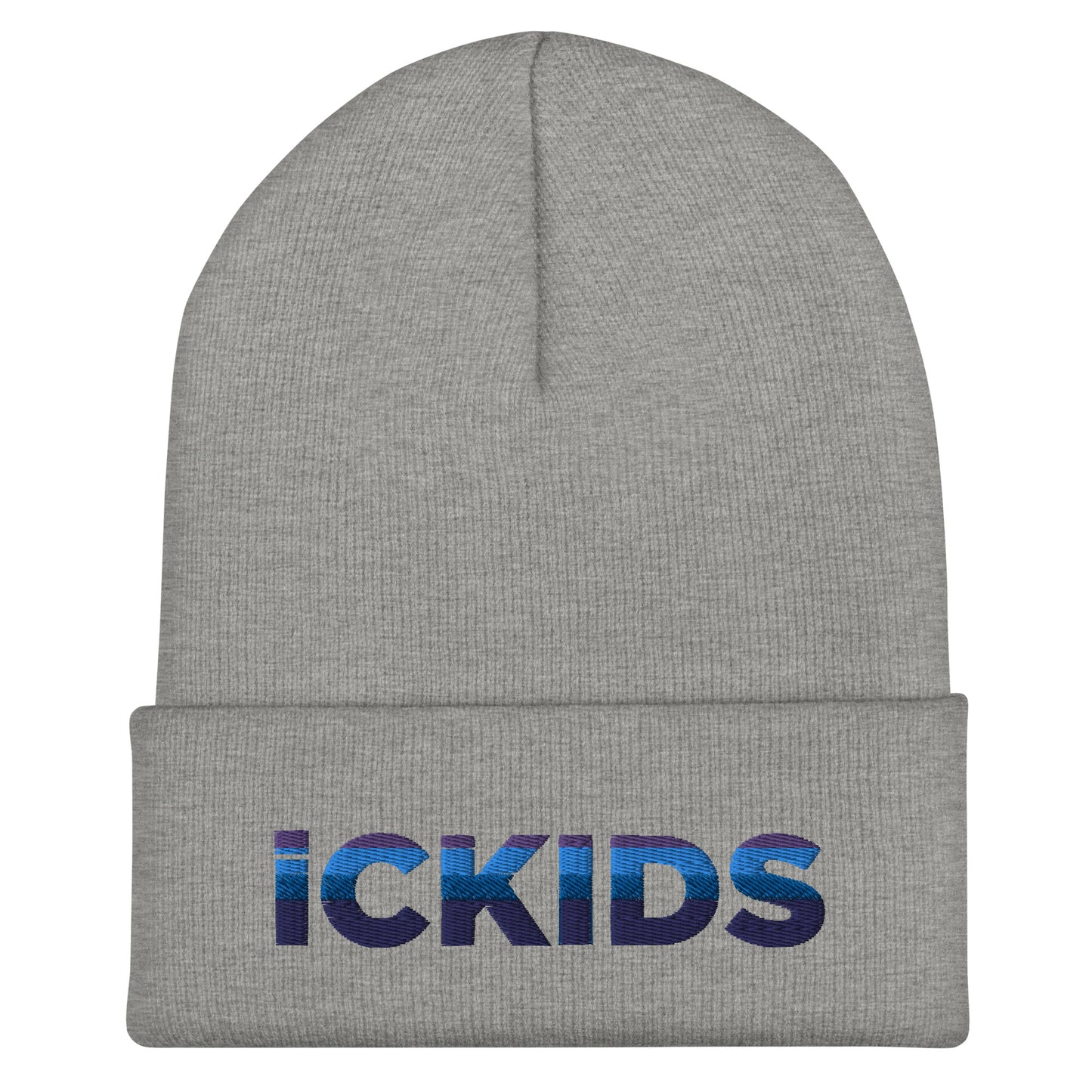 icKids Blue Gradient Embroidered Beanie