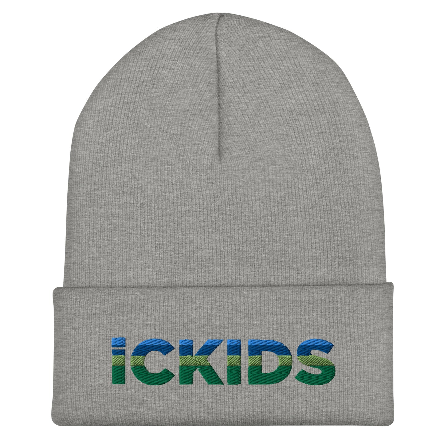 icKids Green Gradient Embroidered Beanie