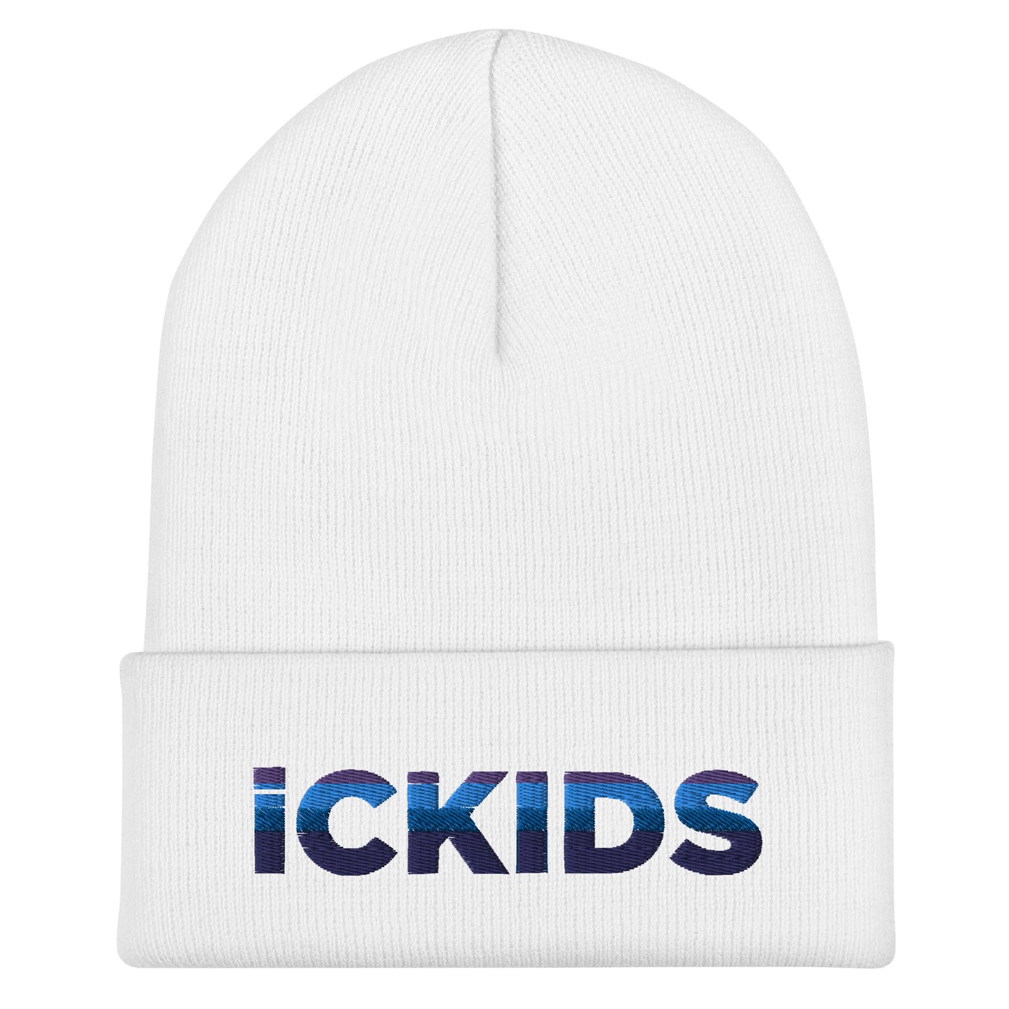 icKids Blue Gradient Embroidered Beanie