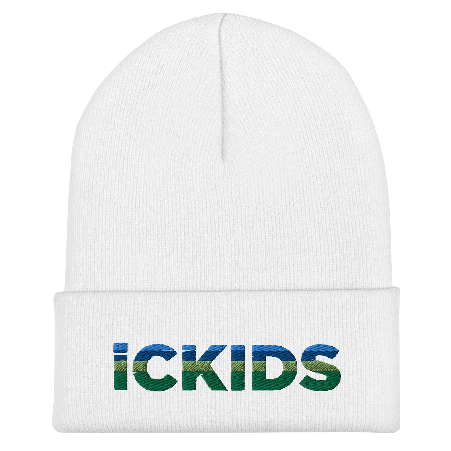 icKids Green Gradient Embroidered Beanie